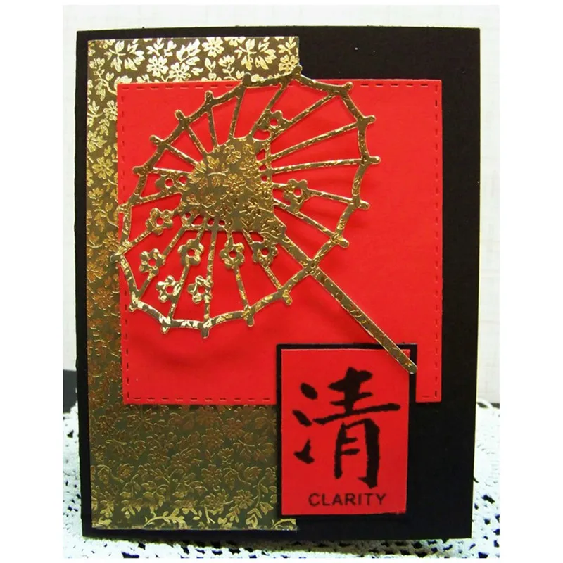 GJCrafts 96*109 мм новое поступление Oriental зонтик металлический трафарет для веер