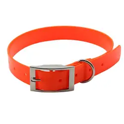 JanPet Fashion Waterproof Deodorant Dog Collars - High - Quality, Easy - Clean, Dirt - Resistant in 10 Vibrant Colors - L (Orange)
