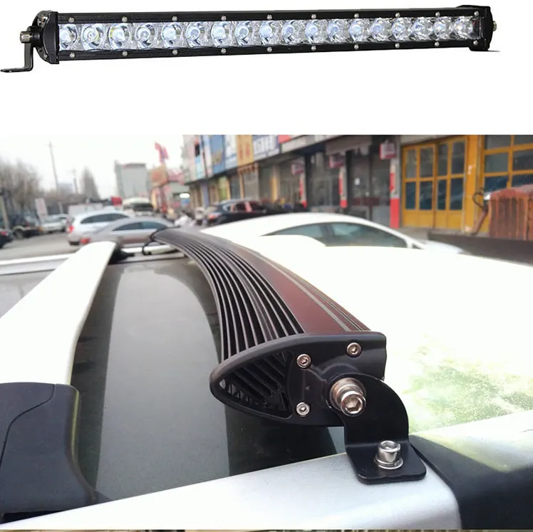 curved High Power Long Distance Super Slim Single Row Curved Work Car Light Bar Offroad Driving Lamp Auto Parts SUV  UTE 4WD ATV Boat 4x4 Trailer Camper Tractor Truck 12 Volt (6)