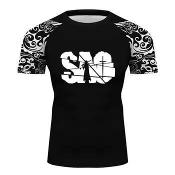 

Custom Rashguard Full Printed T-shirt Sword Art Online Gym tshirt men Compression Shirt fitness tops bodybuilding Boxing Club