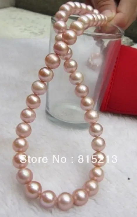 

ddh00467 very beautiful 14k 10-11mm AAA+ south sea Cultured pink Pearl Necklace 18''