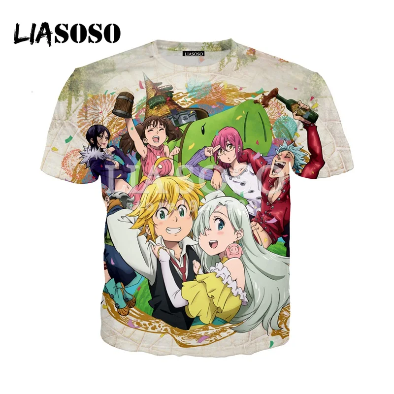 The Seven Deadly Sins Nanatsu no Taizai Anime 3D T-Shirt Men Women Casual Tee