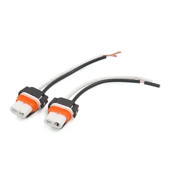 

uxcell 2Pcs H7 Ceramic Wire Wiring Car Head Light Bulb Harness Socket Housing