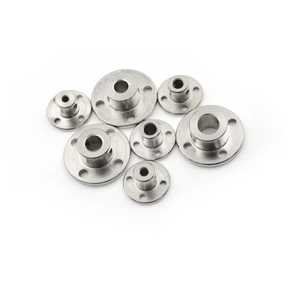 4 Pack 3.17mm Flange Coupling Connector Shaft Axis Fittings for DIY RC Model Motors-Silver Rigid Guide Steel Model Coupler Accessory 