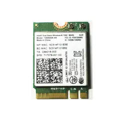 Dual Band Беспроводной N Intel 7260 7260ngw NGFF WiFi + Bluetooth 4.0 карты для ZBook 14 15 17 G2