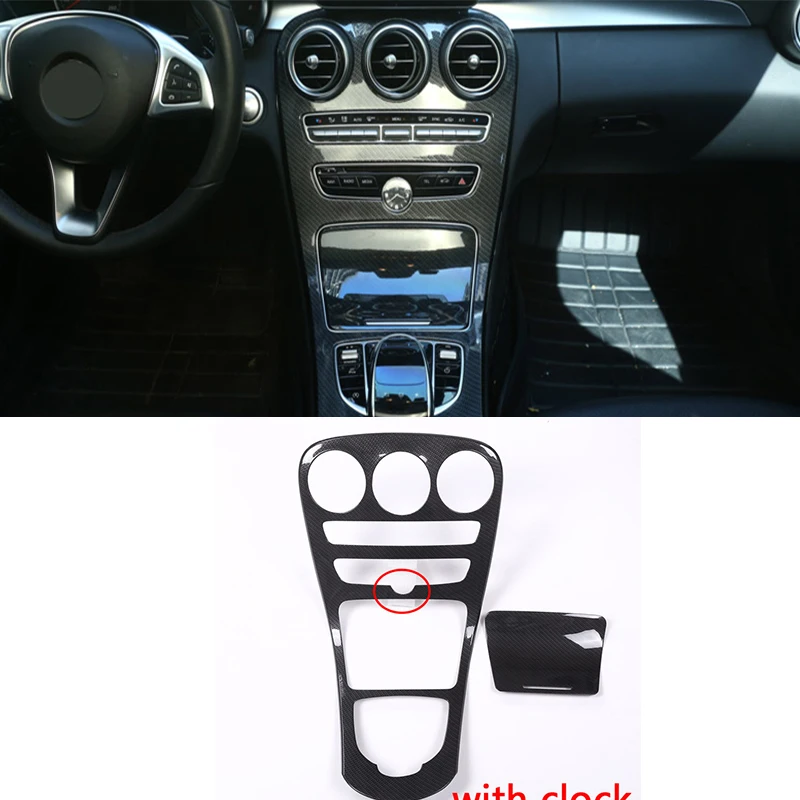 

New! Carbon Fiber ABS Center Cover For Mercedes Benz C Class W205 15-17 For Mercedes-benz GLC-Class X253 2016-17 Car Accessories