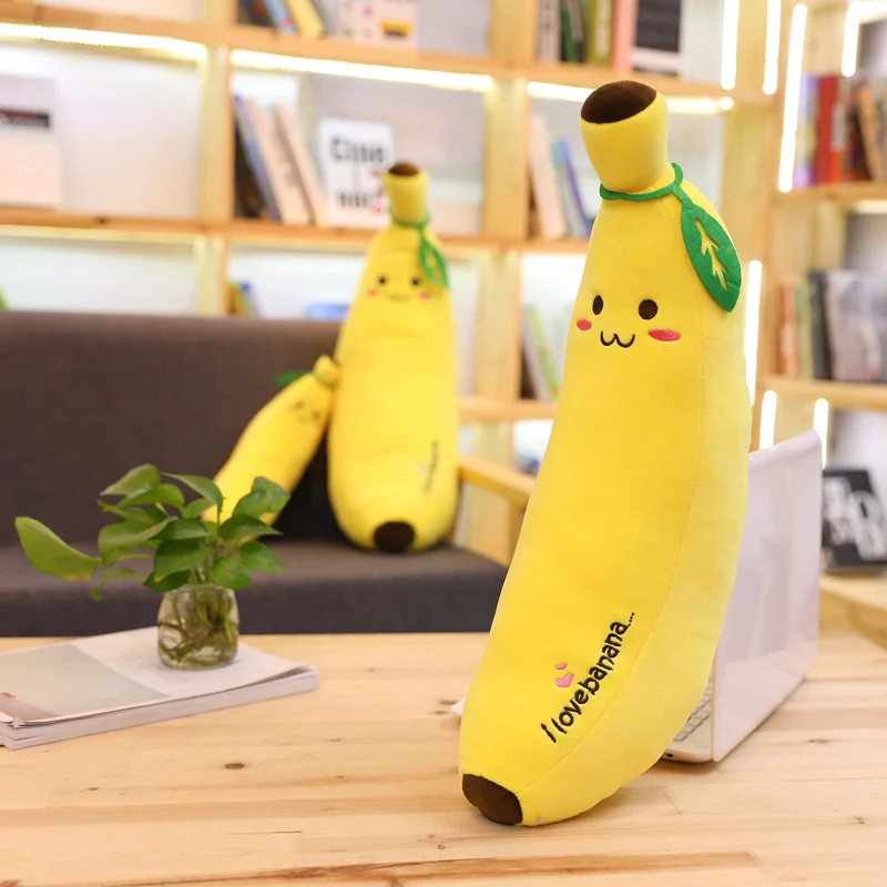 40/60/80CM Cartoon Banana Plush Toy Soft Plant Banana Pillow Super Soft Kids Toys Baby Kids Home Decoration Christmas Gift