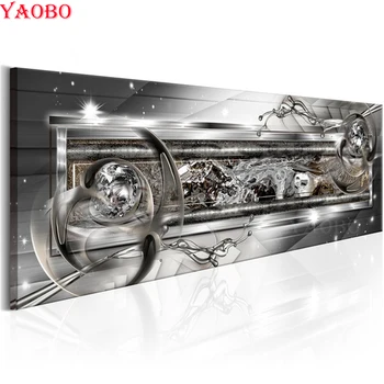 

Rhinestone embroidery Silver Abstract large diy diamond painting cross stitch 5d mosaic diamond painting full square/round drill