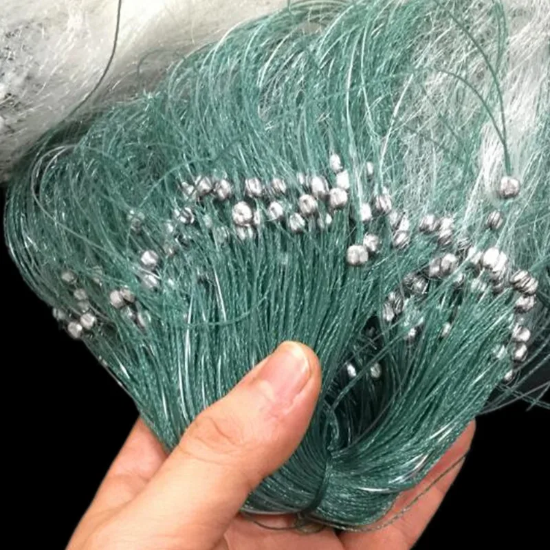 gill net H1.2m*L30M 3layer 6cm mesh sink net fish trap sticky fishing net outdoor red de pesca reservoir fishing network nylon