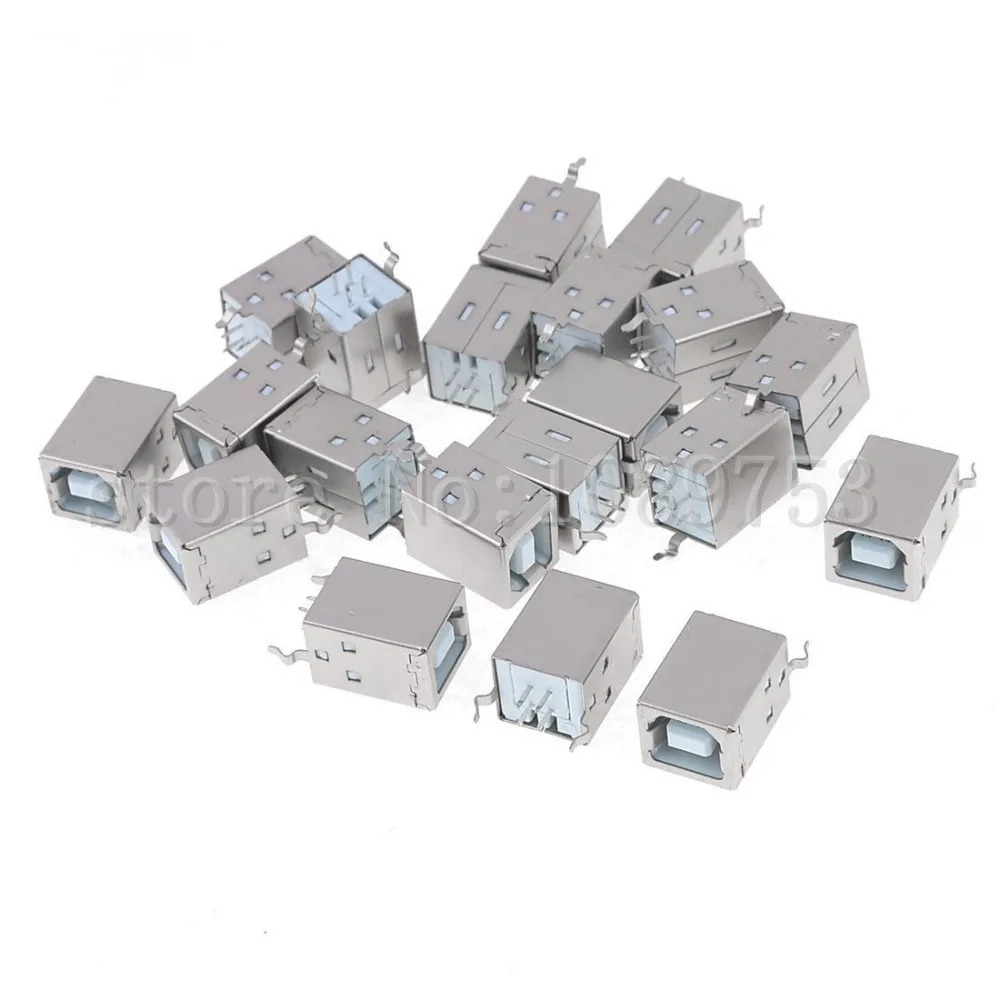 

50 Pcs USB 2.0 B Type Female Printer Socket to 4Pin Connector Socke