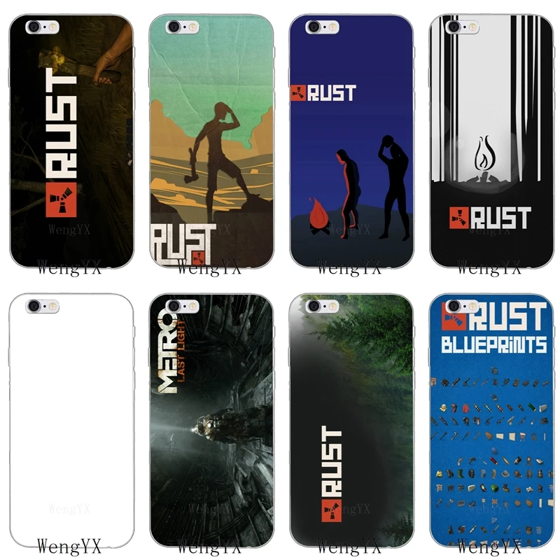 

design Rust game Slim silicone Soft phone case For iPhone 4 4s 5 5s 5c SE 6 6s plus 7 7plus 8 8plus X