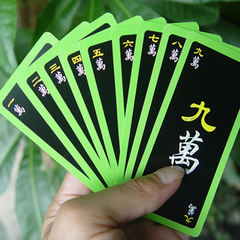 New Hot paper mahjong poker CARDS Noctilucent board games qenueson