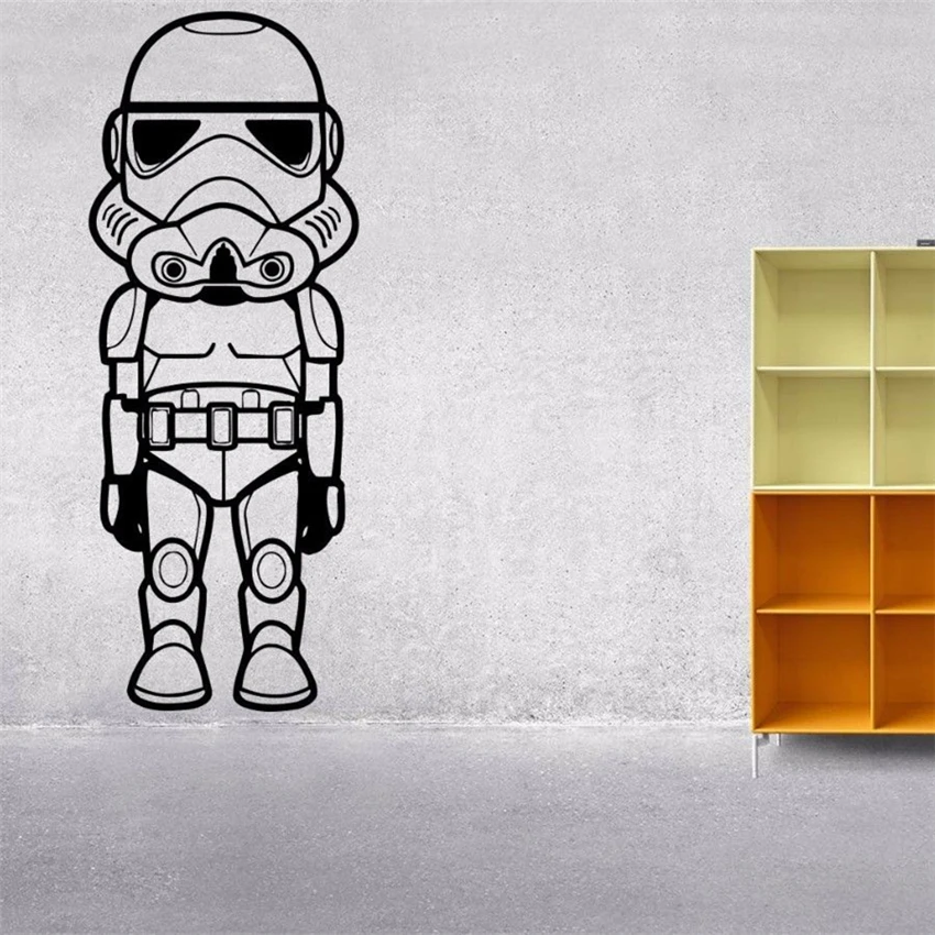 Wall Vinyl Sticker Mural Decal Star Wars Stormtrooper Logo Film Game