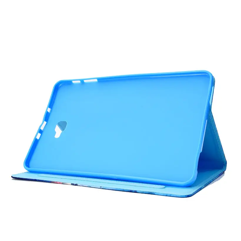 Чехол для Samsung Galaxy Tab A A6 10," SM-T580 T585 T580 SM-T585N Smart Cover принципиально окрашенные из искусственной кожи кожного покрова в виде ракушки+ Защитная пленка на экран+ подставка для ручек