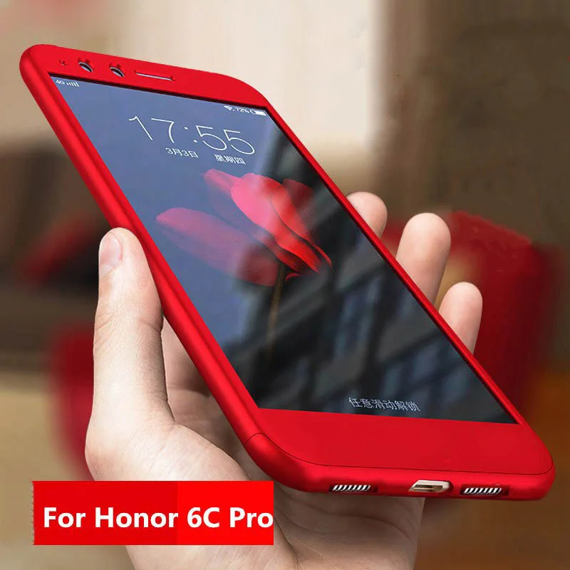 360 полноразмерный чехол для телефона huawei Honor 6C Pro Чехол для телефона с закаленным стеклом для huawei Honor6c Pro Jmm L22
