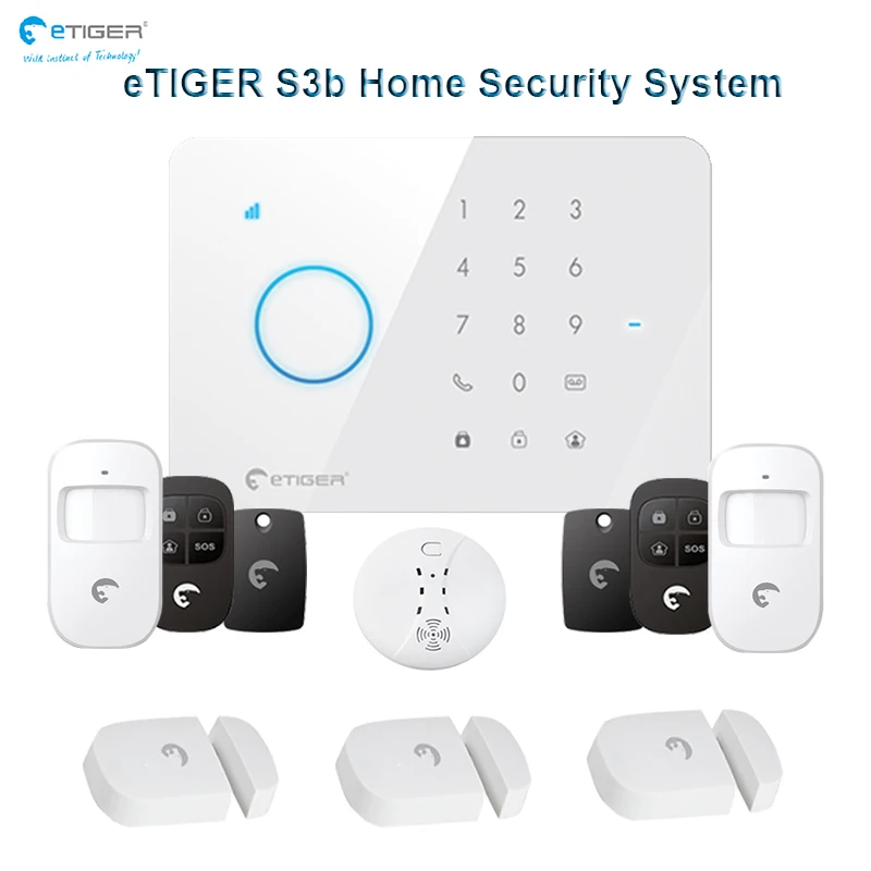 eTIGER S3b Door/Window open Sensor Tamper Alarm With Li Backup Battery