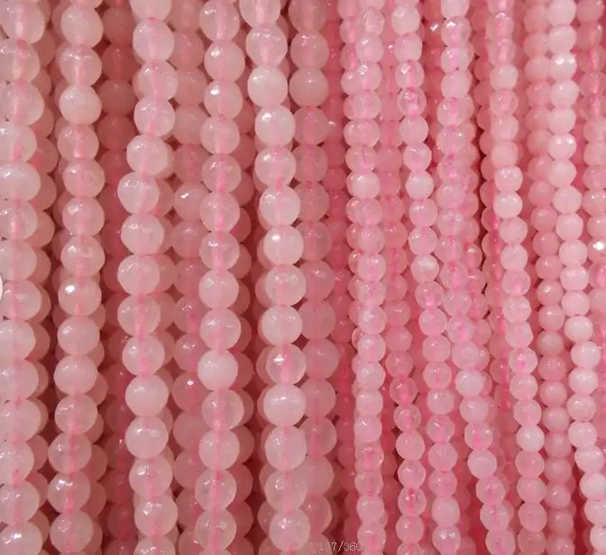 

High Quality Natural Stone Pink Quartz Spacer Bead Round Beads For DIY Jewelry 4/6/8/10/12mm