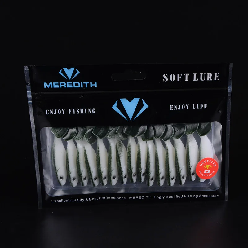 Популярный магазин розничной продажи MEREDITH, JX53-05, 15шт, 55мм, 2г, мягкие приманки для рыбалки, мягкие наживки для рыбалки - Цвет: H