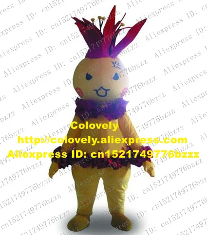 Классный оранжевый боярышника маскарадный MASCOT-костюм капулло Maybush c бутоном цветка для alabastrum с красными цветами шарф № 3959