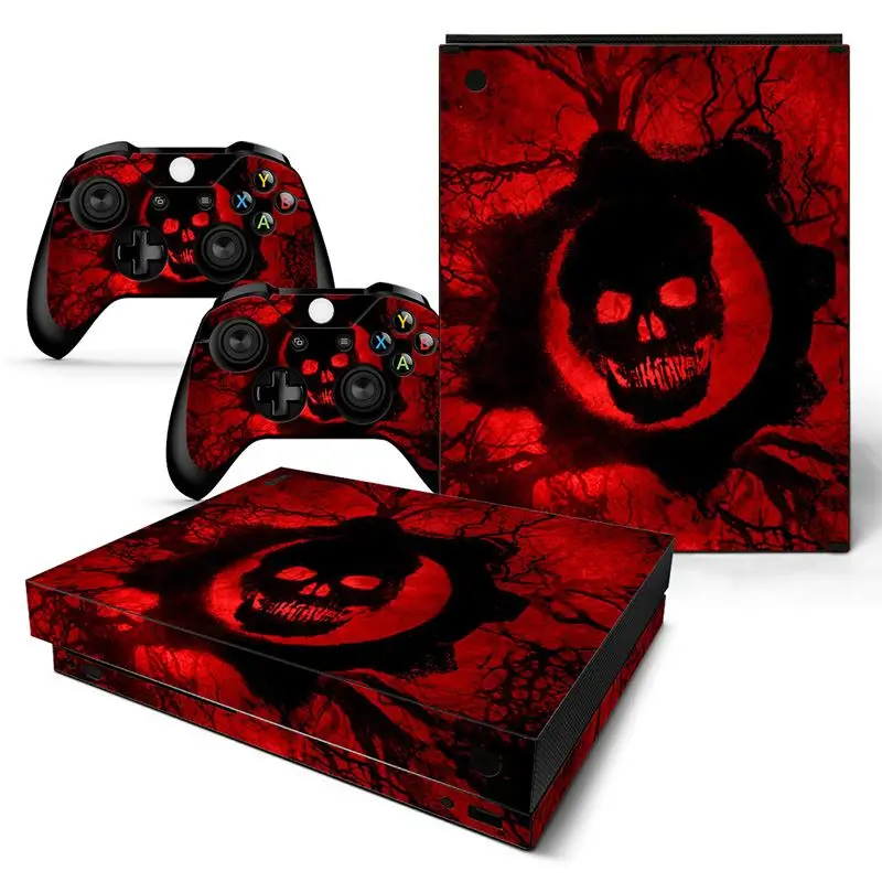 Череп разные красочные кожи игры Стикеры для Xbox One X дешевая цена виниловые наклейки обертывание Обложка