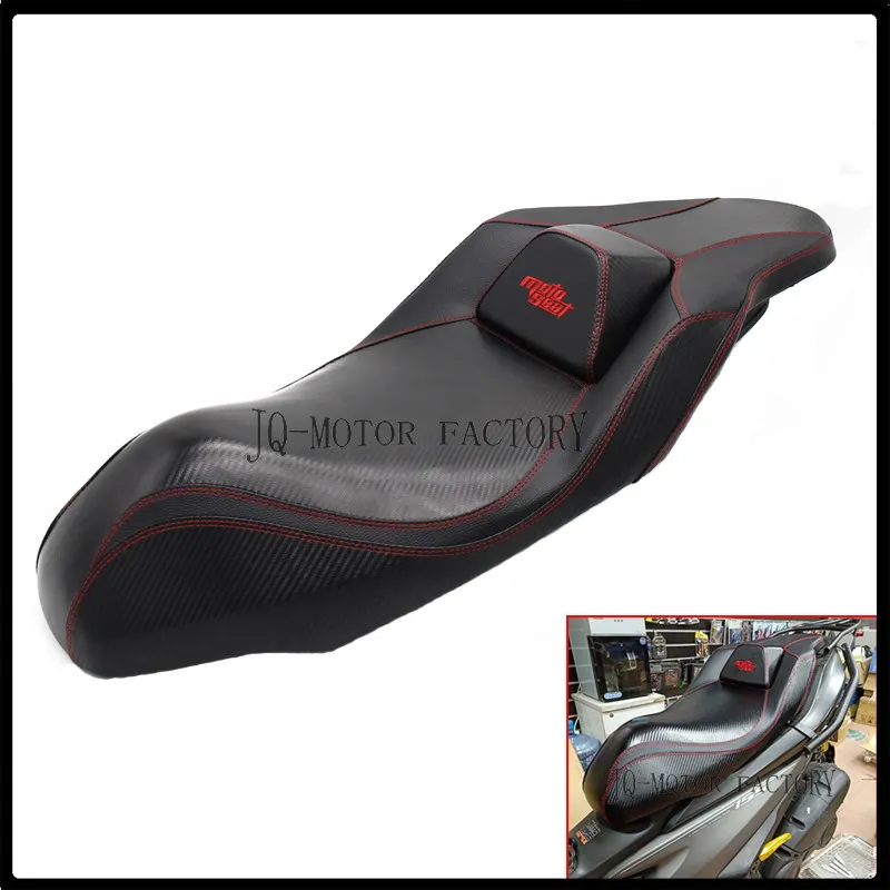 Modified motorcycle leather passenger pad saddle seat cushion flat mat