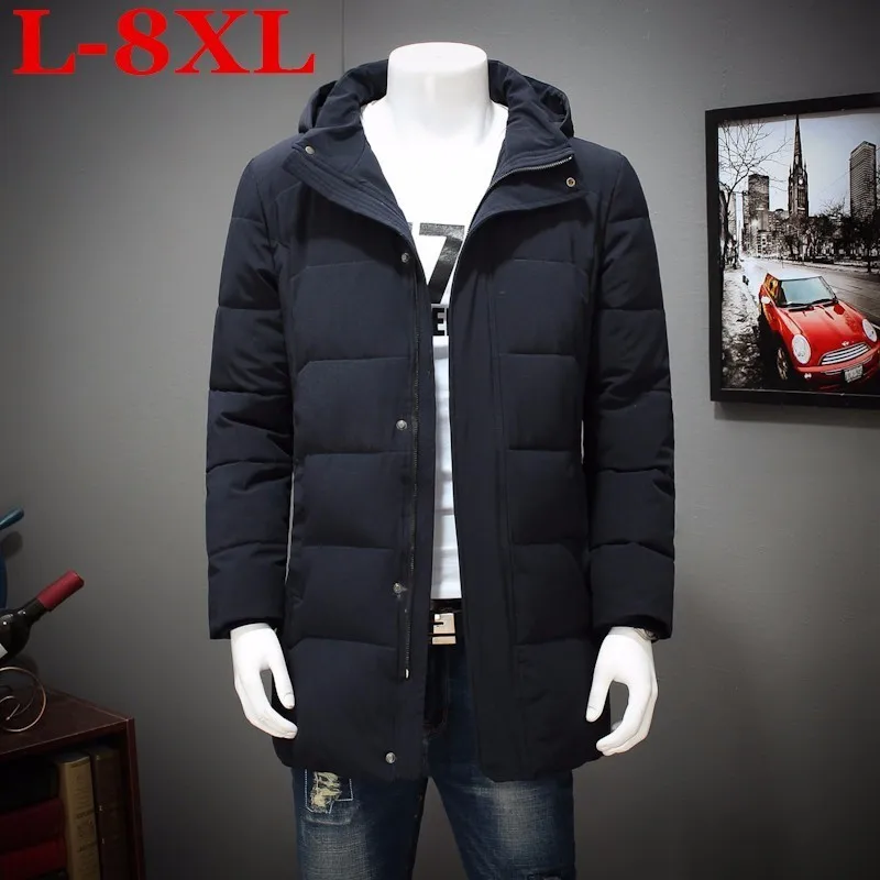 plus size 8XL 7XL 6XL Winter Cotton padded Clothes Long Youth Increase