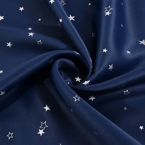 dark blue star cloth Блестящие звезды детская ткань шторы для детей мальчик девочка спальня гостиная синий/розовый затемненные Cortinas индивидуальный заказ шторы 123& 30 - Цвет: dark blue star cloth