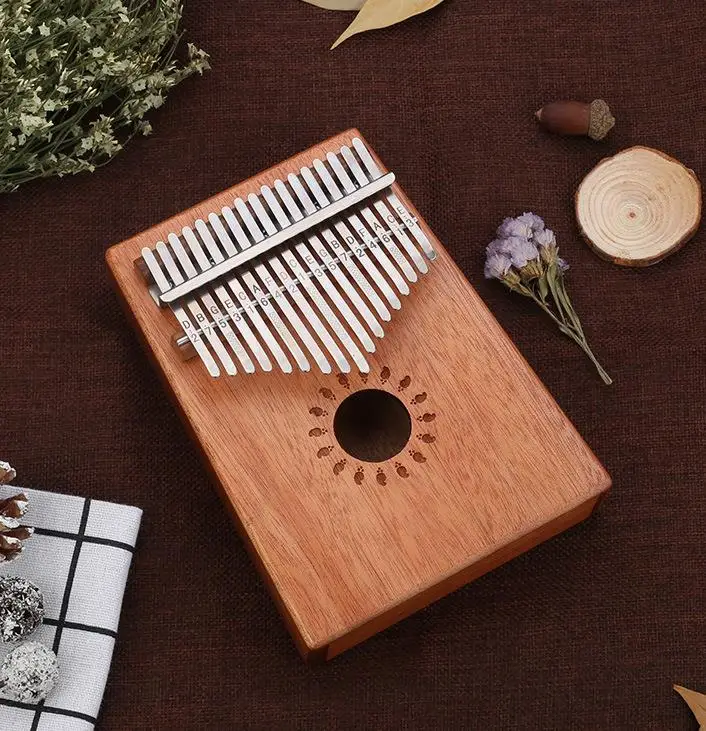 C0005 1 шт. 17 клавиш Kalimba дерево красное дерево корпус «пианино для больших пальцев» музыкальные инструменты аксессуары цвета могут быть выбраны - Цвет: wood color