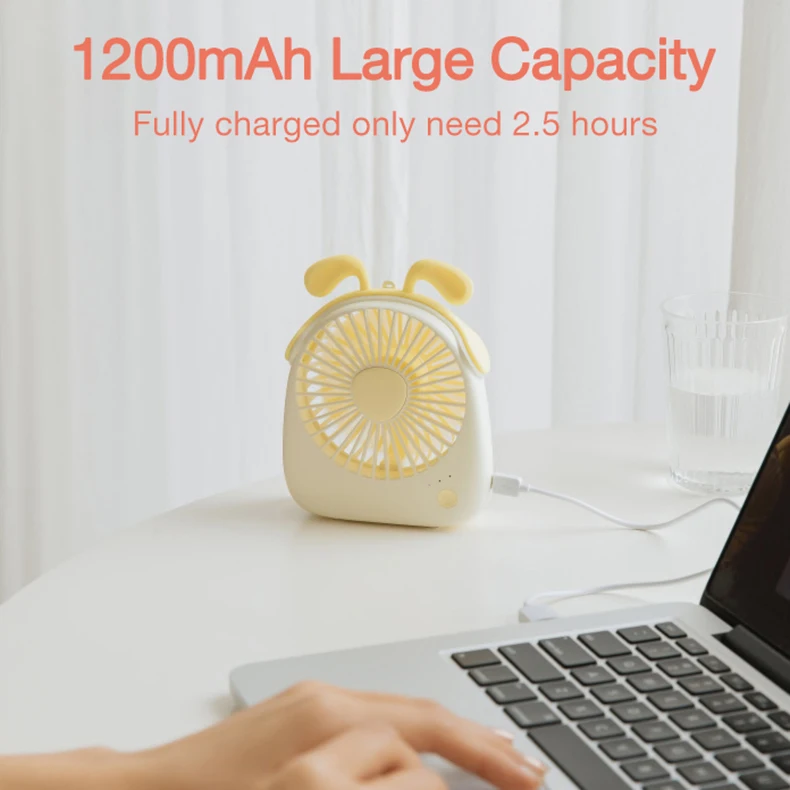 Cafele Mini USB Rechargeable Fan Summer Air Cooling Portable Handheld Desktop Desk Fan Small Mute Office Home Travel Car Fan