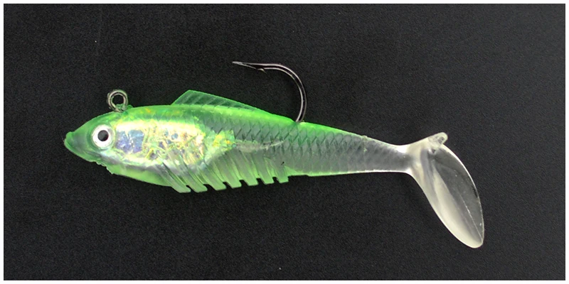 Приманка со свинцовым рыболовные приманки 6 шт./компл. T хвост Jig Head Shad мягкие приманки силикон Джеркбейт искусственная приманка с Jig Head свинцовые крючки