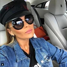 Винтажные большие круглые солнцезащитные очки лето женские роскошные брендовые модные черные солнцезащитные очки желтые зеленые круглые очки