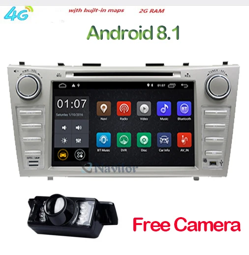 2 Din 2G RAM 8 &quotAndroid 1 автомобильный DVD GPS навигатор для Toyota Camry 2007 2008 2009 2010 головное