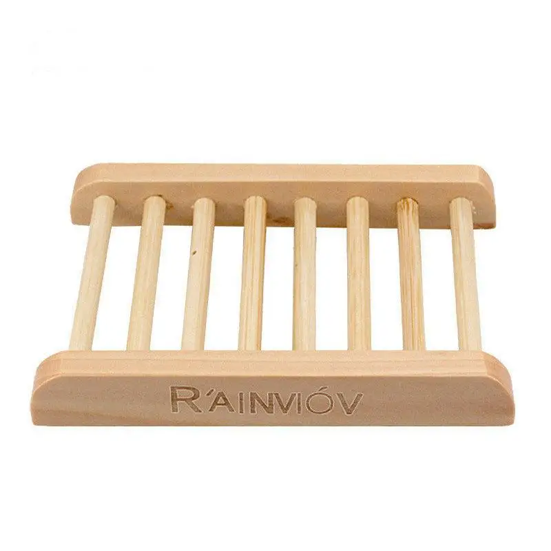 

TPFOCUS Bath Accessories Trapezoid Natural Wood Soap Holder Soap Box Rectangle Wooden Soap Dish