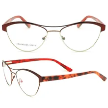Кошачий глаз дизайн ретро Женская мода из нержавеющей стали прогрессивные мульти-фокусные линзы очки красный для дальнозоркости дальние новые очки для чтения
