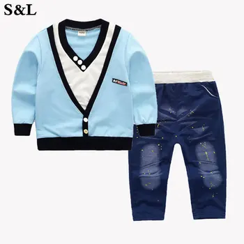 

Children Clothing 2017 Long Sleeve Autumn Boys Clothes Sets New Outfits Suit Two-Piece Sport Suit Of 1 2 3 4 Years Kids Clothes