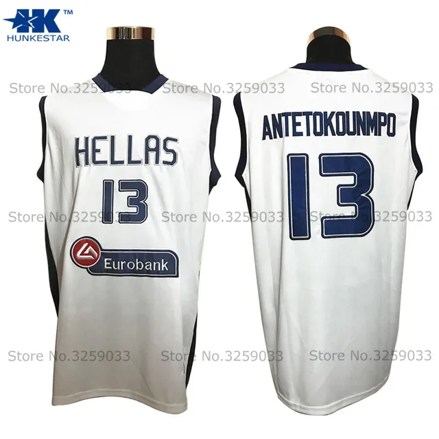 Mens Hellas Giannis Antetokounmpo Jersey 13 Greece Throwback