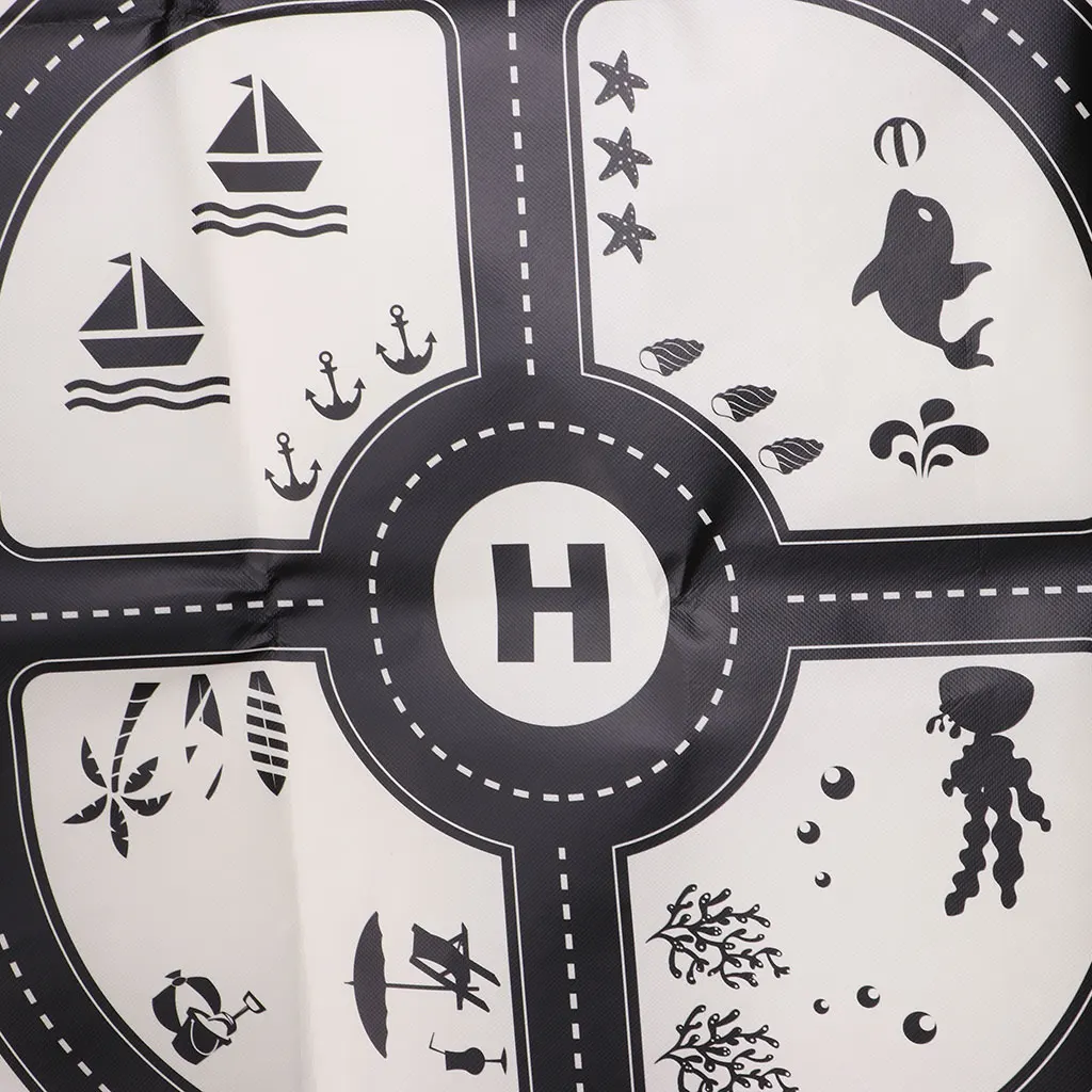 Children's Traffic Parking Map Road Sign Parking Lot City Scene Diagram Hobbies Action Figures Toys for Kids Christmas Gift