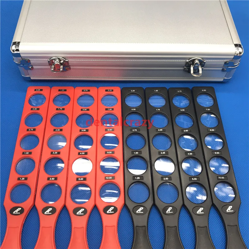 AISITESY Optical Retinoscopy Rack Lens Set 8 Bars 40 Lenses Plastic Bar