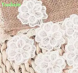 Модные цветочные бусы Белый вышивка патчи гладить на DIY Швейные Стикеры для одежды гладить на аппликация передачи одежда в полоску