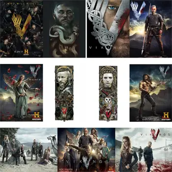 

Vikings Posters Movie Wall Stickers White Coated Paper Prints High Definition Home Decoration Livingroom Bedroom free shipping