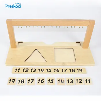 

Montessori Kids Toy Teen board Bead Hanger Frame 2 Preschool Brinquedos Juguets