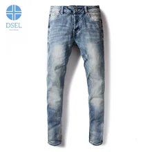 Casual männer Jeans DSEL Marke Kleidung Slim Fit Denim Designer Stretch Jeans Männer Tasten Jeans Elastische Hose