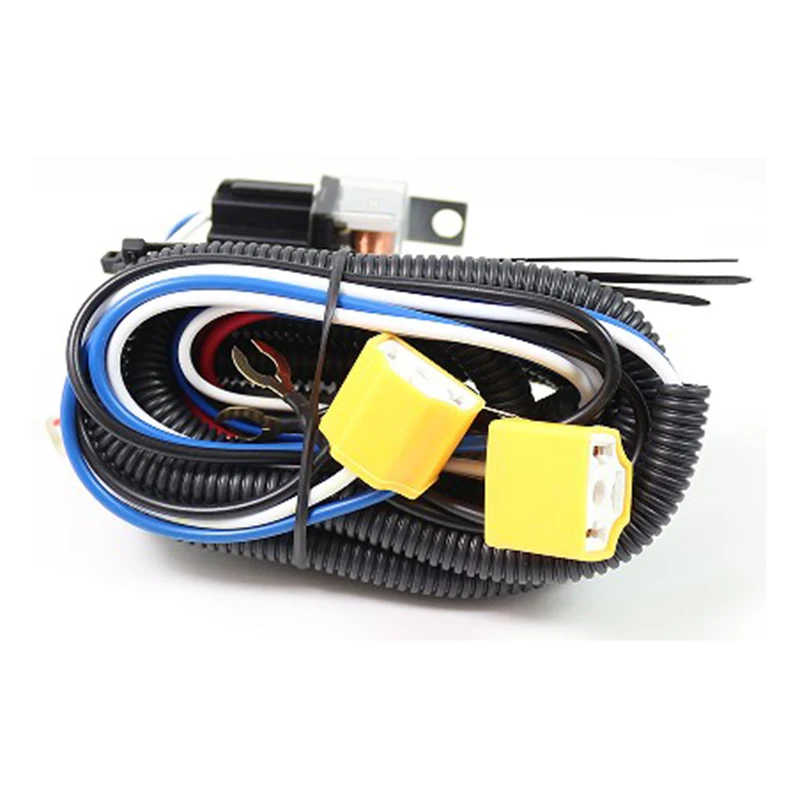 

H4 Relay Harness Wire Halogen Ceramic Controller Socket Plugs Kit For Car Headlight Light Bulb Fix Dim Light