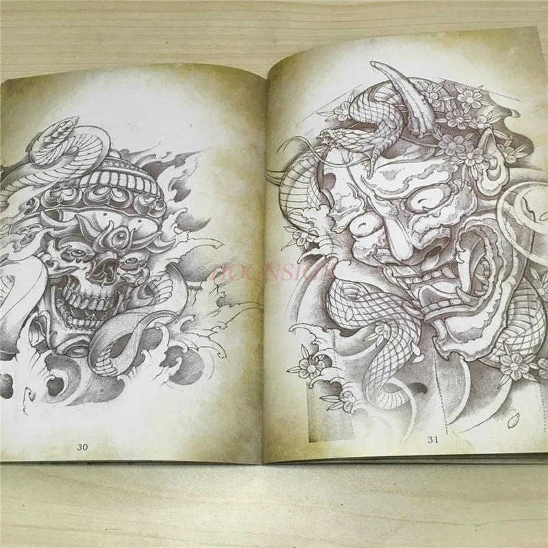 

Embroidery Book Tattoo Manuscripts Broken Rolls Traditional Tatoo Books Album Arm New Manuscript Set Pattern Supplies Hot Sale