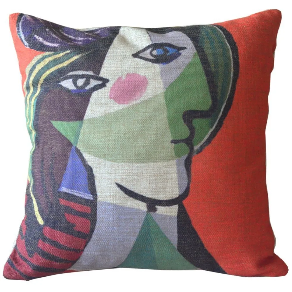 Picasso Painting Man Sofa Simple Home Decor Design Throw