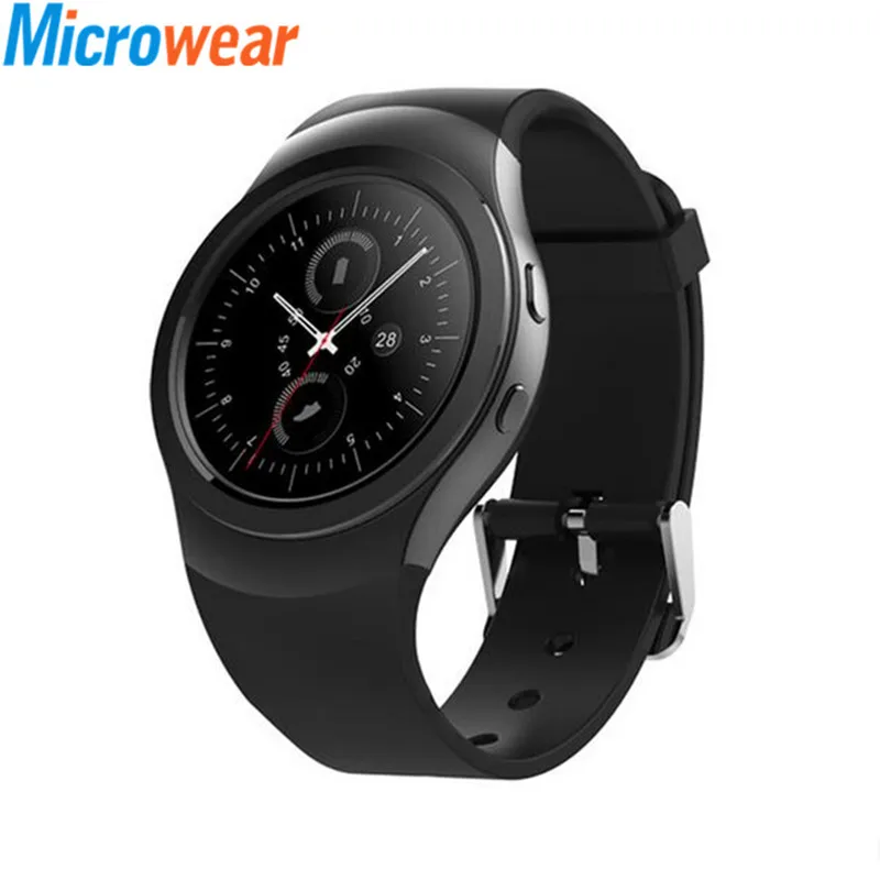 Умные часы AS2 1,3 ''MTK 2502 Bluetooth S2 Smartwatch вращающиеся часы с рамкой для iPhone samsung Android huawei xiaomi - Цвет: Черный