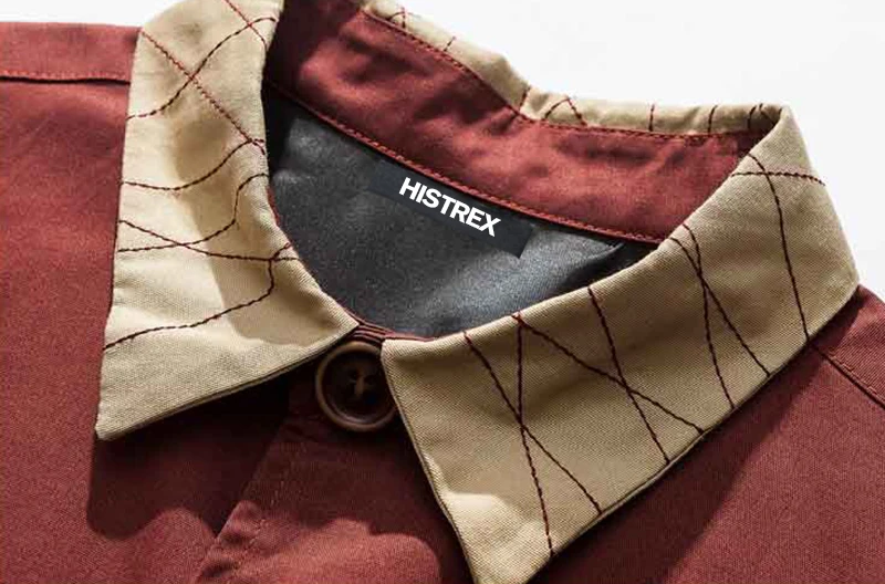 HISTREX ветровка мужская длинная часть печати личности рубашка осень ретро Японский китайский стиль куртка прилива HT5TS1