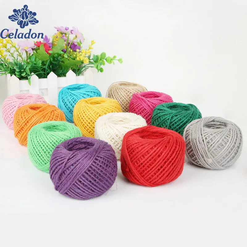 Jute Rope DIY Natural Sisal Twine 50 Meters for Wedding Christmas Decoration