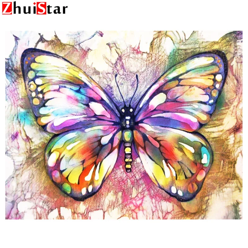 Huacan-Diamond-Painting-Colorful-Butterfly-Diy-Diamond-Embroidery-Mosaic-Handmade-Kits-Animal-Pattern-Home-Decor