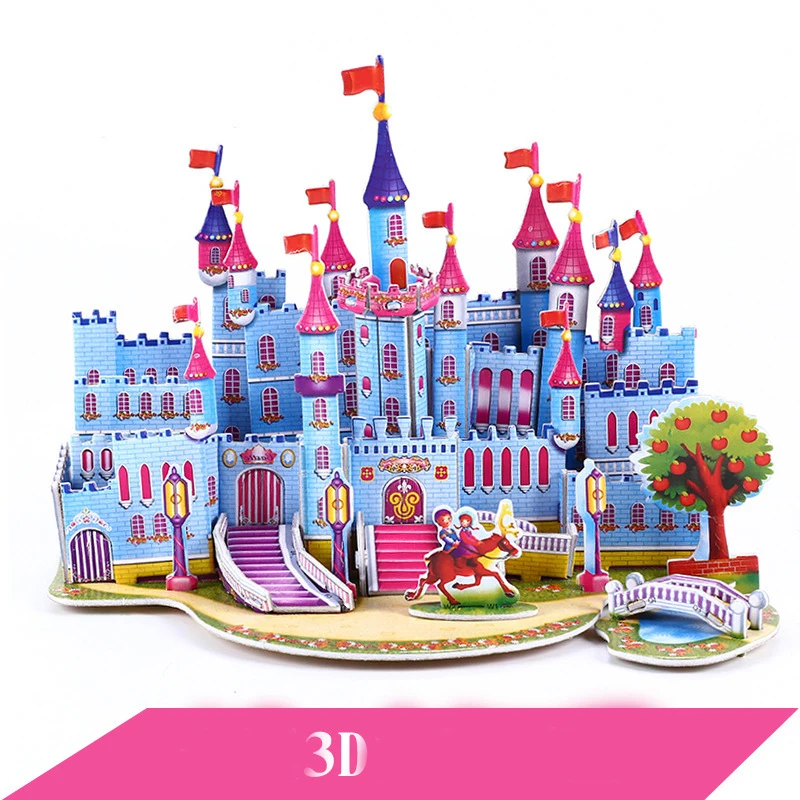 Мультфильм 3D Рождественские открытки стереоскопическая головоломка детский сад